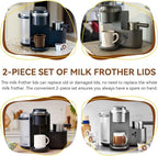 Milk Frother Lid for Keurig K-Café Coffee Maker, Milk Frother Replacement Lids, Hot and Cold Frothing Cup Lid Only for Keurig K-Café Single Serve Latte & Cappuccino Coffee Machine（2 Pack）