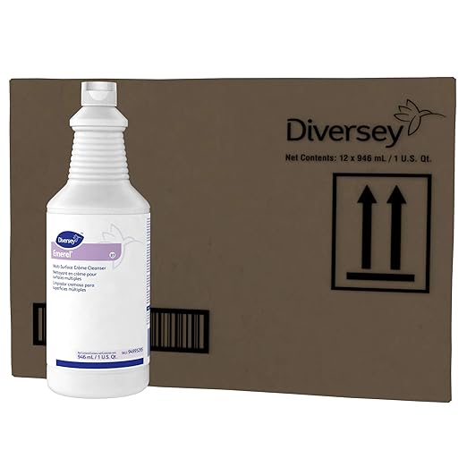 Diversey 94995295 Emerel Multi-Surface Creme Cleanser, Fresh Scent, 32oz Bottle (Case of 12)