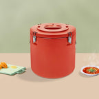 52.83Qt Insulated Food Container, Stainless Steel Container, 50L Commercial Food Soup Carrier 15 Hours Heat Preservation for Hot and Cold Food Storage Restaurant Canteen Home Lunch Use (Red, 50L)