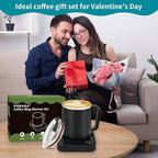 VOBAGA Coffee Mug Warmer & Mug Set for Desk - Auto Shut Off & 3 Heat Settings, Includes 15oz Stainless Steel Mug, Smart Coffee Cup Warmer, Home Office Essentials Coffee Set（Mug Included）