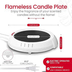 Candle Warmer Plate Safely Releases Scents Without a Flame- Used as Candle Jar Warmer, Candle Melter, Coffee Warmer, Mug Warmer, Cup Warmer in Your Home & Office, 1 Pack, White
