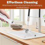 Rechargeable Milk Frother Handheld with 3 Detachable Stainless Whisks, 3 Speed Adjustable Drink Mixer, Mini Frother Wand for Coffee, Matcha, Protein Shakes, with Charging Base and Whisk Storage