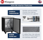 Kegco XCK-1B-2 24" Dual-Tap Commercial Kegerator – Stainless Steel Draft Beer Dispenser, Holds Full or Slim Kegs