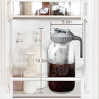 OneDream Cold Brew Coffee Maker - 2 Quart 64oz Stainless Steel Filter Cold Brew Pitcher Jar, No Leaks Cold Brew Mason Jar Coffee Maker, Easy to Clean Cold Coffee Maker