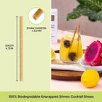 The Veggie Straws – 450 PCS of 4.75 Inches Unwrapped Biodegradable Drink Stirrers – Made of Vegetable Fibers, Best Cocktail Stirrers for Drinks of All Kinds