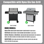 SafBbcue Full Size Griddle Inserts for Dyna Glo Grill Replacment Parts DGF510SSP DGF510SBP Flat Top Griddle for Backyard Grill Parts BY13-101-001-13 BY14-101-001-04, Carbon Steel