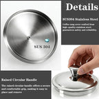 Universal Lid, 2Pcs Stainless Steel Cover Bowl 4.7Inch Mini Pan Lid Milk Pot Lid Cookware Lid for Skillets Frying Pans, 12cm