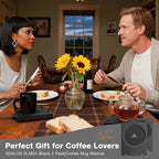 SEALON SLM03 Electric Coffee Mug Warmer (Black, 2 Pack) - 3-Temperature Desk Cup Warmer with Auto Shut-Off (4 Hours) for Heating Coffee, Tea, Milk & Beverages