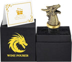 Dragon Head 2-In-1 Wine Bottle Pourer and Stopper, Dragon Gifts for Men Women Dragon Fans, Liquor Bottle Pourers Spout for Alcohol Spirits, Wine Accessories Gifts, Bronze