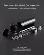 Heavy Duty Metal Pepper Grinder, Professional Manual Pepper Grinder with Adjustable Coarseness, Pepper Mill with Magnetic Powder Chamber, Refillable Pepper Mill for Spices, High Output