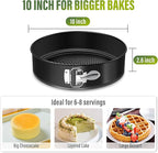 Vakoo 10 Inch Springform Pan - Nonstick, Leakproof Cheesecake Pan for Baking, Easy Release, No Parchment Paper Needed