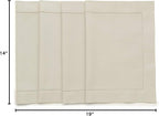 Solino Home Cotton Linen Placemats Set of 4 - Hemstitch Linen Placemats 14 x 19 Inch - Machine Washable Table Mats for New Year