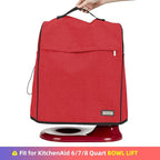 HOMEST Stand Mixer Cover Compatible with KitchenAid 6/7/8 Quart Bowl Lift，Dust Cover with Zipper Pocket for Accessories, Red (Patent Design)
