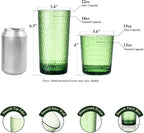 15oz and 22oz Colorful Acrylic Glasses Drinkware (Set of 8), Honeycomb Stackable Shatter-Proof Plastic Tumblers, Reusable Plastic Drinking Glasses, BPA-Free, Dishwasher-Safe