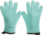 KITCHEN PERFECTION S Silicone Smoker Oven Gloves -Extreme Heat Resistant BBQ Gloves -Handle Hot Food Right on Your Grill Fryer Pit|Waterproof Oven Mitts |Superior Value Set+3 Bonuses