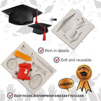 Sakolla Graduation Fondant Molds Silicone Doctoral Cap Diploma Chocolate Candy Molds Congrats Grad Congratulations Mould Cake Toppers Party Decorations for 2026 Graduation Celebration