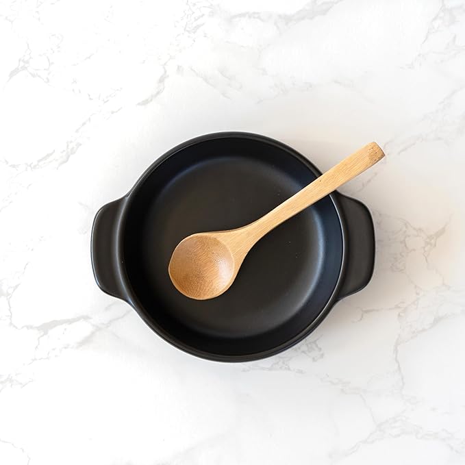 Santo Banko Ware Au Gratin Dish, Small, For One Person Capacity: 9.5 fl oz (270 ml), Heat Resistant, Oven-safe, Direct Fire, Microwave Safe, Dishwasher Safe, Stackable, Black, Made in Japan