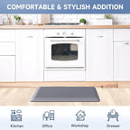 4/5 Inch Thick Kitchen Mats for Floor, StepRite Kitchen Rug for Standing Desk, Non-Slip, Thicker, Stain & Water Resistant, Comfort Anti Fatigue Floor Mat for Home, Kitchen, Office - Grey,54 * 22''