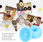 16PCS Mini Donut Mold, Silicone Donut Pans Reusable Baking Cups Cupcake Mold Bright Colors for Pastries Puddings