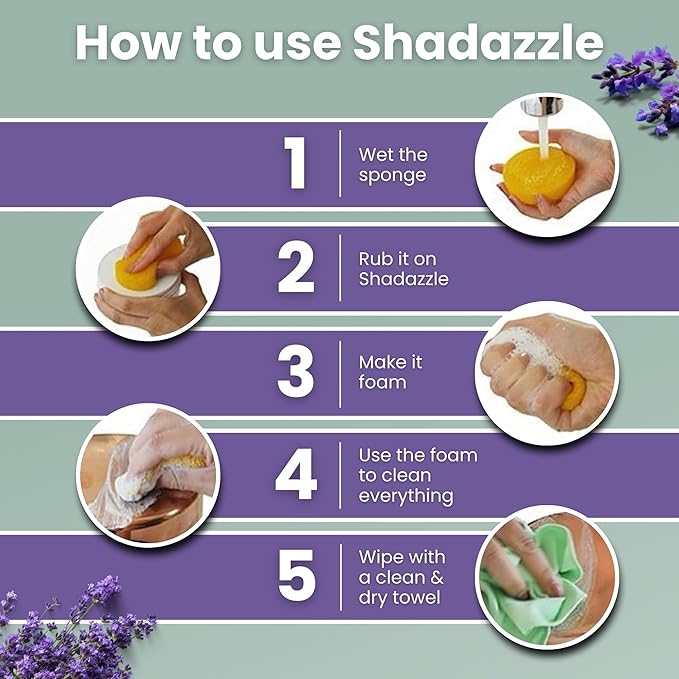 Shadazzle Natural All Purpose Cleaner and Polish – Eco friendly Multi-purpose Cleaning Product (1 Pack, Lavender)