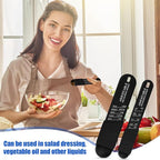 6 Pcs Adjustable Measuring Spoon Plastic Tablespoon and Teaspoon Set Baking Cooking Spoon Set for Chef Measuring Metering Kitchen Dry Liquid Ingredients Powder, 2 Sizes(Black)