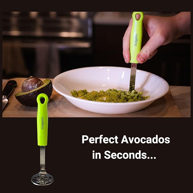 Mini Avocado Masher, Small Potato masher. Heavy Duty, Kitchen Utensil. Stainless Steel, Tiny Masher, Compact Mini smasher for Avocado - Effortless Guacamole Preparation, Dishwasher Safe (Plum Purple)