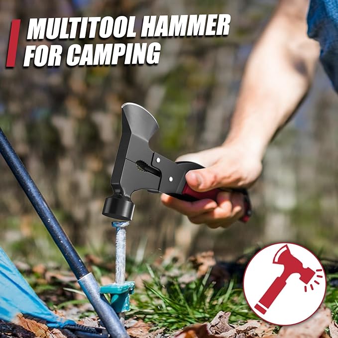 15 in 1 Multitool Axe Hatchet, Christmas Stocking Stuffers for Men Adults, Camping Accessories Survival Gear, Multi Tool for Camping Hiking Survival, Cool Gadgets Gifts for Men,Husband, Boyfriends