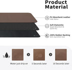 HotLive Dish Drying Mat for Kitchen Counter, Heat Resistant Drainer Mats with Non-slip Rubber Backed, Hide Stain Kitchen Super Absorbent Draining Mat, Easy to Clean Dish Rack Pad, Brown 18"x28"