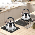 Tea Kettle Stovetop Whistling Kettle Teapot, 3Quart Tea Pot Stainless Steel Teakettle for Stove Top with Heat Proof Ergonomic Handle
