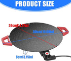 Non-Stick Electric Indoor Grill Pan, Indoor Smokeless Electric Griddle, 2026 Upgraded Smokeless Indoor Electric Grill & Nonstick Griddle for Steaks, Burgers and Indoor Cooking (Includes 4 Accessories)