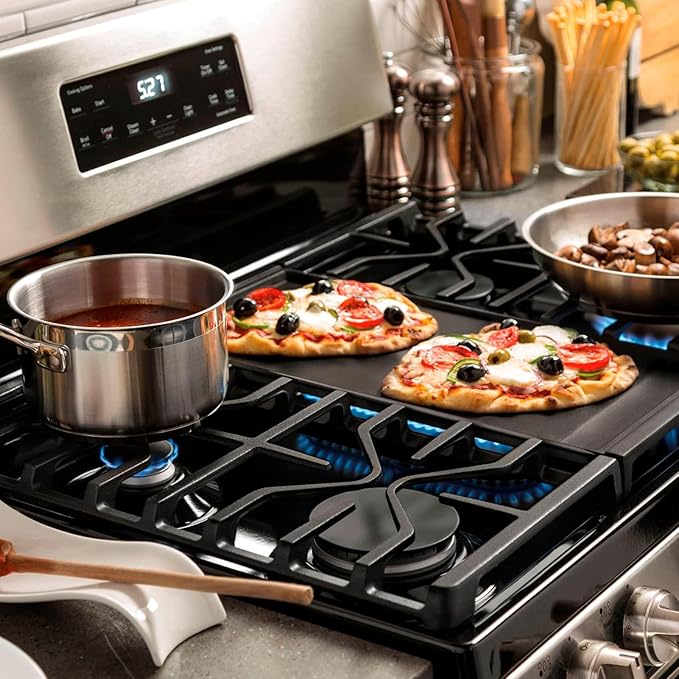 Upgraded WB31X24738 Griddle Replacement Parts for GE Stove Parts WB31X49806 Cast Iron Center Griddle Plate WB31X24998 19.5" x 9" General Electric Gas Range Burner Griddle GE Cooktop Flat Top Pan