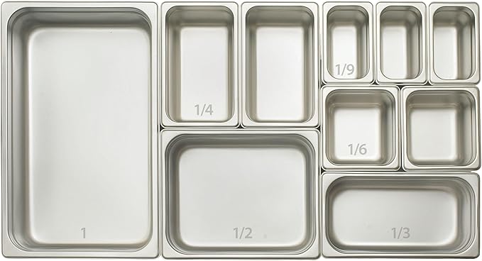 Winco Full Size 2.5" Deep Metal Food Pan/Steam Table Pan, Perforated, 22 Gauge