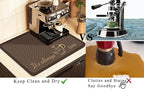 Coffee Mat for Countertops ,Coffee Bar Accessories Fit Under Coffee Maker Espresso Machine, Absorbent Hide Stain Rubber Mat for Countertop ,Dish Drying Mat for Kitchen Counter (D-Brown, 12"x19")