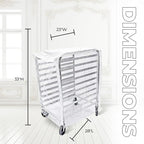 Bakery Food Pan Sheet Rack Cover – Heavy Duty PVC Vinyl Zippered Bun Pan Rack Cover – Long-lasting Use Durable Covers with 3 Zippers – Made in USA (Transparent, 23"W x 28"L x 33"H)