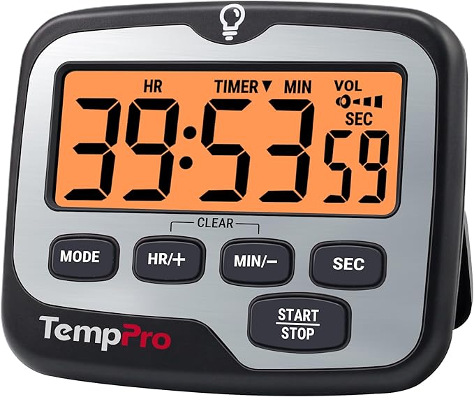 TempPro TM01 Kitchen Timers for Cooking with Count Up Countdown Timer, Digital Timer for Kids Students with Touch Backlight, Study Timers for Classroom Teacher Supplies(Previously ThermoPro)
