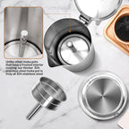 No Coating 2 Cup Thickened 304 Stainless Steel Moka Pot Stovetop Espresso Maker Italian Coffee Machine 100ml 3.3oz Suitable for Gas Induction Stovetop Greca Coffee Maker Percolator