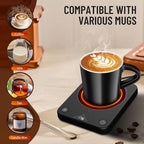 Mug Warmer, Coffee Mug Warmer with 3 Temperature Settings, Coffee Warmer for Desk Auto Shut Off, Portable Candle Warmer Plate for Bevarages, Tea, Various Cups, Mom Gifts for Mothers Day