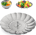 Zocy Steamer Basket, Stainless Steel Vegetable Steam Baskets for Steaming Cooking Expandable to Fit Various Size Pot (5.5" to 9.3")
