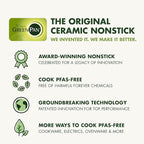 GreenPan Premiere Ovenware Healthy Ceramic Nonstick 18" x 13" Half Rectangular Baking Pan, PFAS-Free, Warp-Free Bakeware, Durable Quick Heating, Oven & Broiler Safe to 600F, Dishwasher Safe, Gray