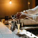 Jigger for Bartending, Briout Double Cocktail Jigger Japanese Premium 304 Food Grade Stainless Steel Jigger 2 OZ 1 OZ with Measurements Inside, Gold