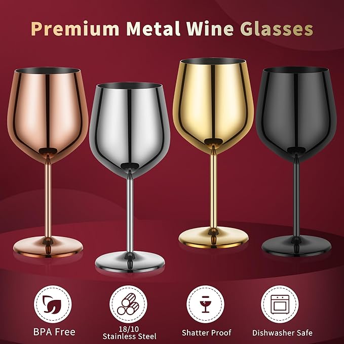 Electric Wine Opener Set Rechargeable, Automatic Corkscrew Kit, Including Stainless Steel Wine Glass of 2, Silver, Ideal Gift for Wedding, Wine Lover, Birthday, Girl, Men