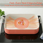 Double Burner griddle Pan,griddle pan for stove top & Oven,15.6x10.8 Ceramic Nonstick stovetop griddle,PFAS-Free,Induction Ready,Stainless Handles,Oven Safe 428°F,4.8QT，Terracotta Red