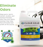 Clear Gear Gym Disinfectant Mat Cleaner, and Gym Equipment Deodorizer for Sports Equipment and Fitness Centers - EPA-Registered, Hospital Grade Disinfectant, Made in USA - (4) 1 Gallon Bottles