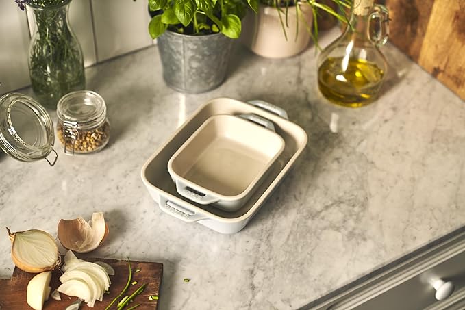 Staub Dish Z1029-461 Rectangular Dish, 5.5 x 4.3 inches (14 x 11 cm), 7.9 x 6.3 inches (20 x 16 cm), Macaron Blue, Ceramic Set, Gratin Dish, Oven, Microwave Safe