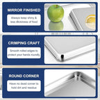 P&P CHEF 12.5 Inch Baking Cookie Sheet, Oven Pan Tray Stainless Steel Sheet Pan for Kitchen, Oven Bakeware for Multi Uses, Shiny Look & Dishwasher Safe, Healthy & Heavy Duty, 1Pc