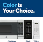 GE Countertop Microwave Oven, Compact 0.7 Cubic Ft., 700-watt Capacity, 6 Auto Cooking Settings, Child-Lock Technology, Kitchen Essentials for the Countertop, Dorm Room or Apartment, White