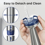 Turelar Immersion Blender Handheld Corded Hand Blenders Set 1100W, Trigger Variable Speed 5 in 1 Stick Emulsifier with Chopper, Whisk and Frother for Soup, Baby Food and Smoothies, Navy Blue