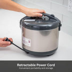 Tiger JNP-S10U-US 5.5 Cup Capacity White Rice Cooker with Non-Stick Inner Pot, Retractable Power Cord, and Keep Warm up to 12 hours (Urban Satin)