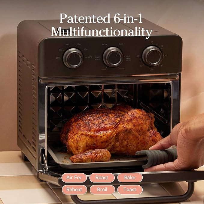 Our Place Wonder Oven | 6-in-1 Air Fryer & Toaster Oven with Steam Infusion | Compact, Countertop Friendly, Fast Preheat, Multifunctional | Air Fry, Toast, Roast, Bake, Reheat & Broil | Char
