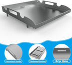 Flat Top Griddle for Blackstone 17 Inch Griddle Powder Coated Steel Coated Steel Gill Pan Replacement Parts with Rear Grease System for Blackstone 1819 1832 1814 1650 1945